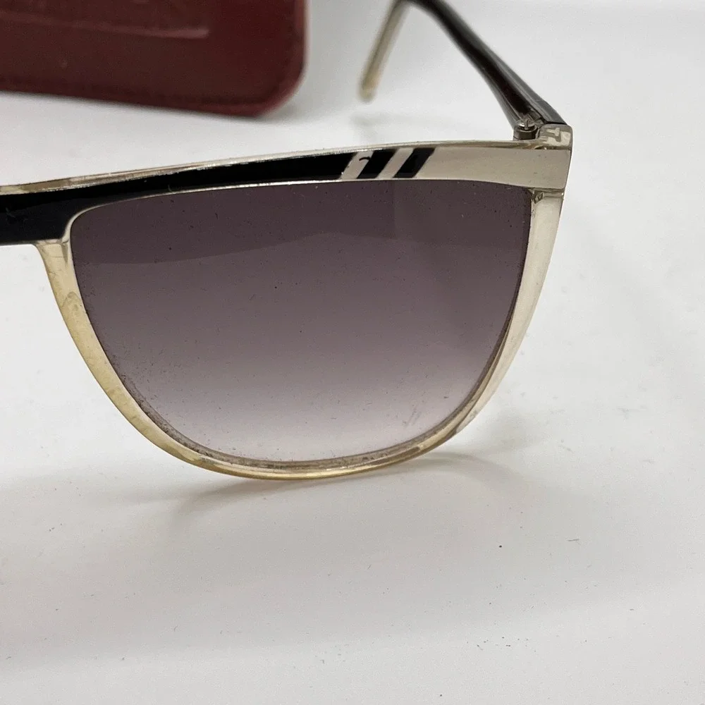 Anne Klein Sunglasses Women OS Black‎ Pre-Owned Vintage Oversized Gradient